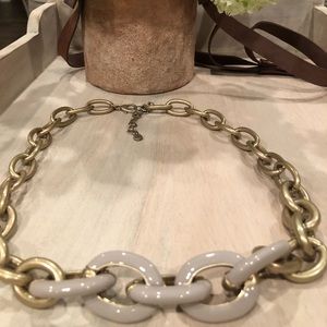 LOFT Gold & Gray Chain Necklace